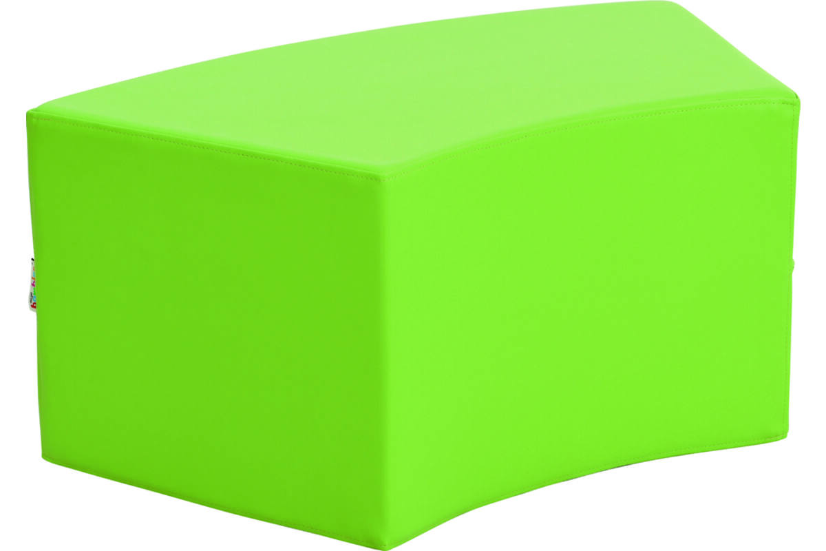Poef Paolo kort, lichtgroen